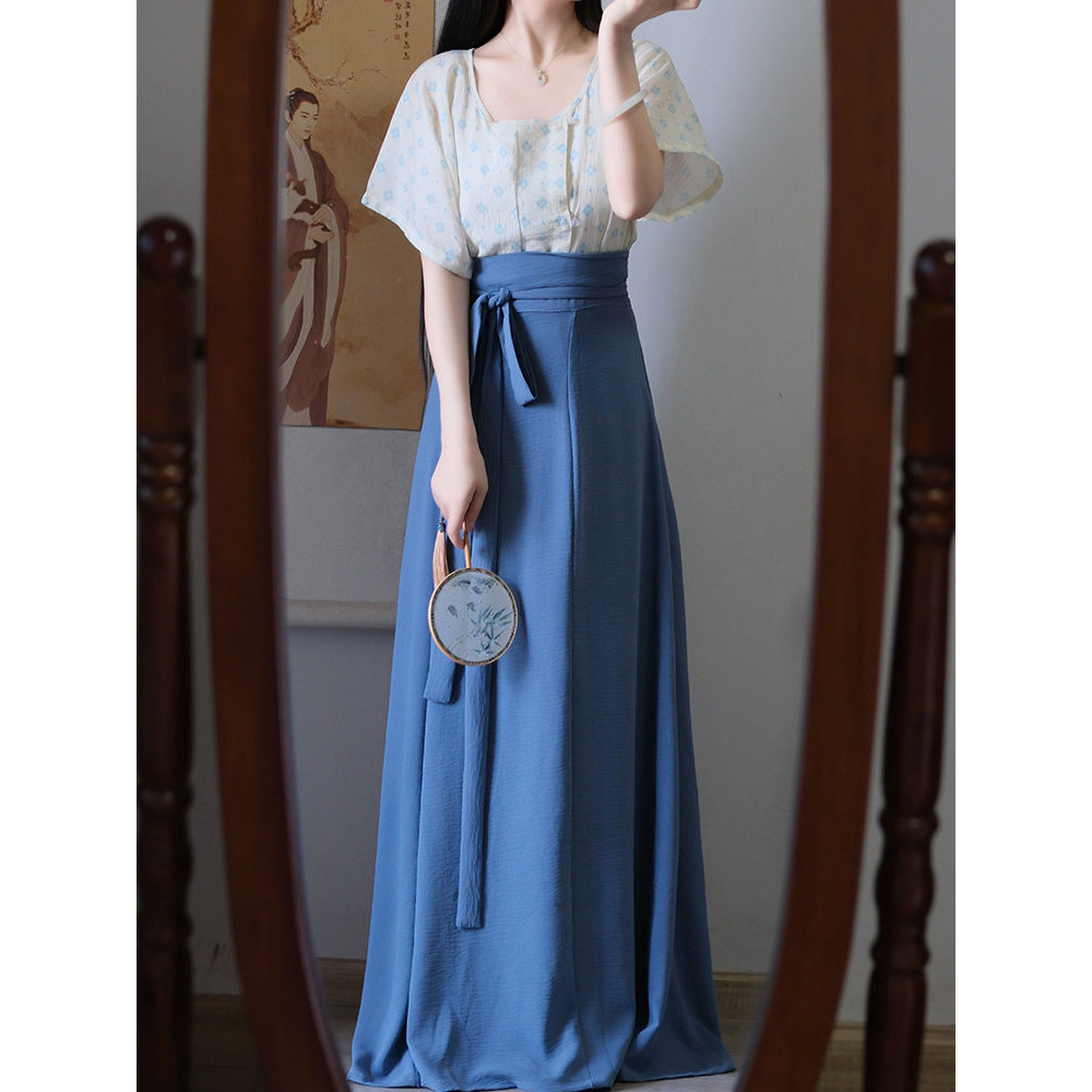 Tang Dynasty Beizi Top Hanfu Collar Half Sleeve New Chinese Style Women