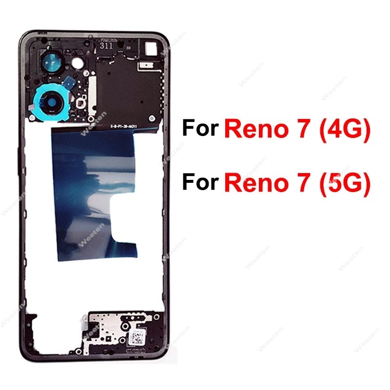 

Untuk oppo reno 7 4g 5g cph2371 cph2363 perumahan tengah pengganti penutup dudukan bingkai tengah