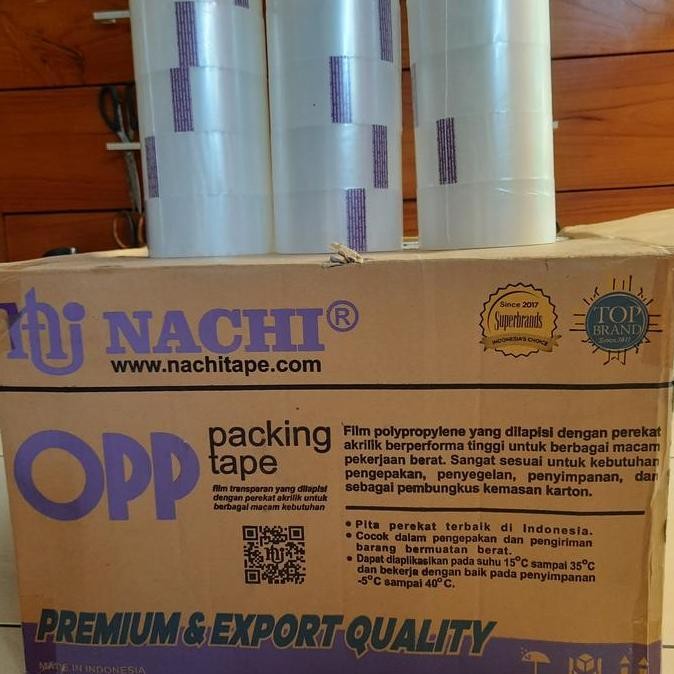 

Lakban Packing Nachi Tape 48Mm 100Yard Ori/Isolasi Nachi Coklat Bening Co