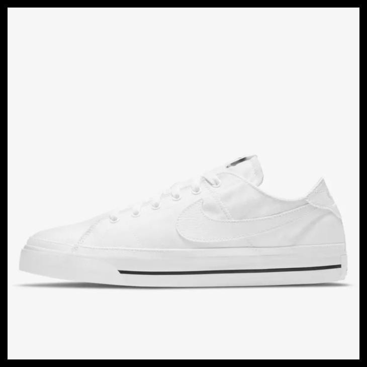 Sepatu Sneakers Nike Original Court Legacy Canvas White Cw6539-100 Terlaris