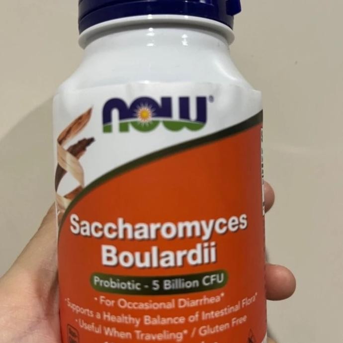 Now Saccharomyces Boulardii 120 Caps Original Produk