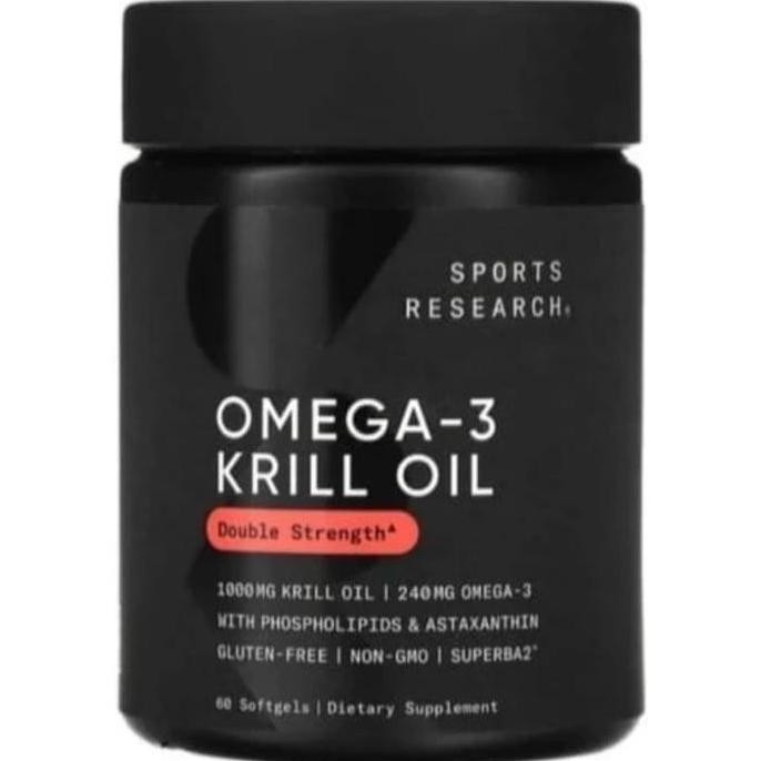 Sport Sports Research Omega 3 Krill Oil 1000Mg 1000 Mg 60 Softgels Original Produk