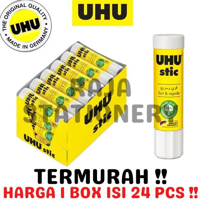 

UHU STIC 8.2gr GlUE STICK LEM KERTAS UHU STIK KECIL PRAKARYA BOX 24PCS