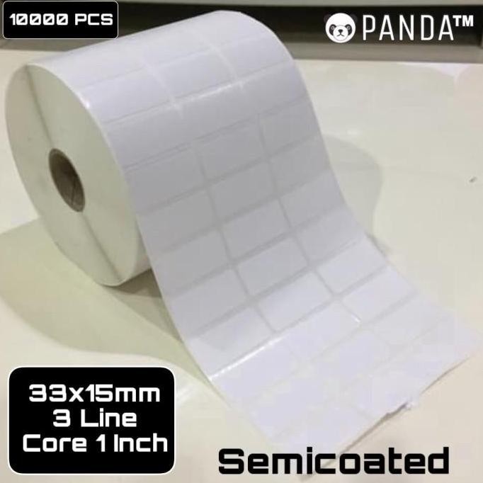 

Label Sticker Bare 33x15mm Semicoated3 Lines isi 10.000PcsCore 1