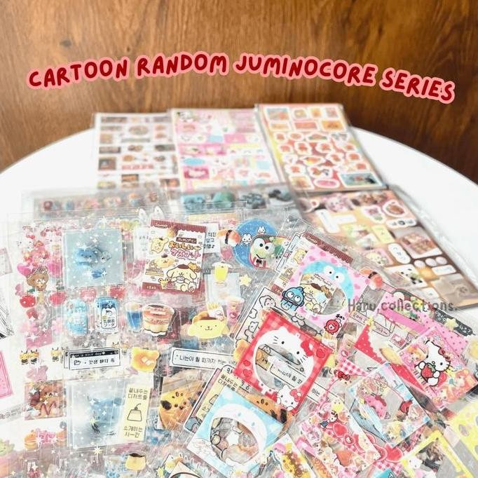 

10Pcs Cartoon Random Juminocore Series Sticker Sheet Stickers Decorations Journal Japan Sticker Stiker Jepang Journaling Korea Co