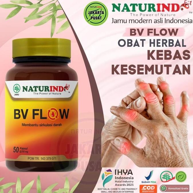 BEBAS ONGKIR - Obat Herbal Kesemutan Kebas Ampuh Varises Gatal Kram Bv Flow Naturindo
