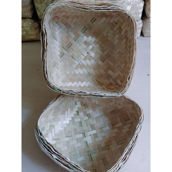 besek bambu 20x20 sepasang grosir besek box nasi dan kotak Hampers Free Ongkir