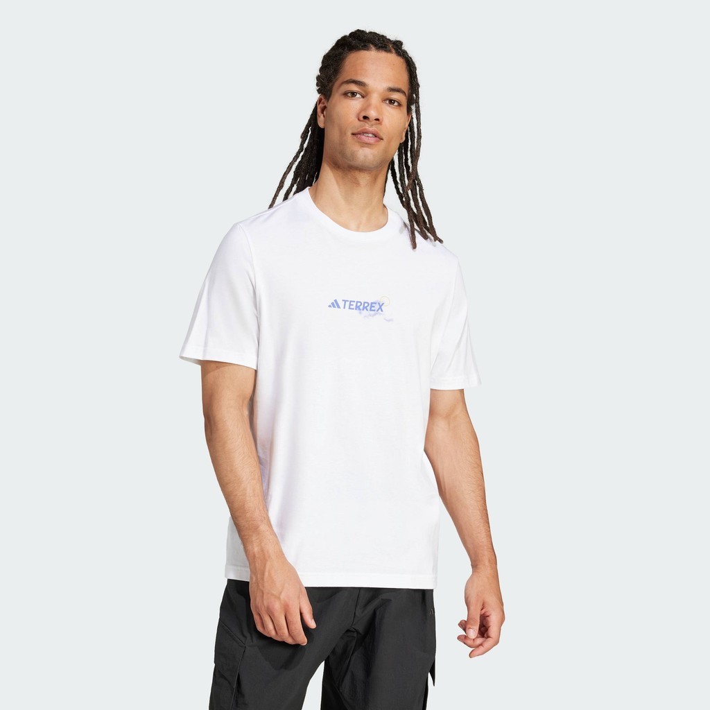 adidas Hiking Terrex Graphic Tee Men White JI9171