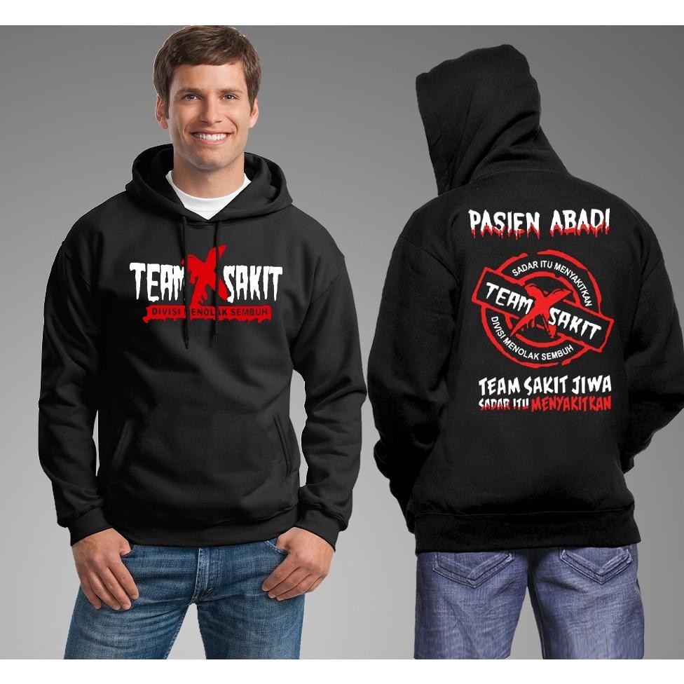 Promo Hoodie Pria Team Sakit Menolak Sembuh , Hoodie Distro Team Sakit