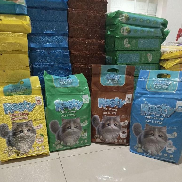 Pasir tofu Rasty 8 liter tofu clump cat liter tofu 8 liter promo AST
