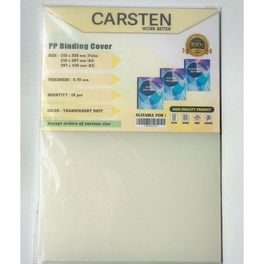 

Mika Cover Jilid Pp Pasir Doff Tebal 0.70 Mm A4 Isi 10 Lembar