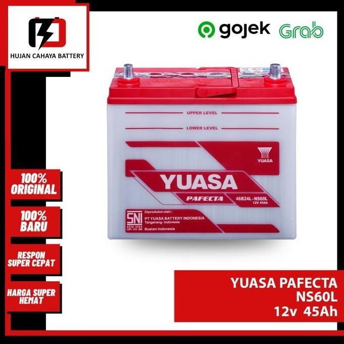 Aki Mobil YUASA PAFECTA NS60L / NS-60-L / NS 60 L - Aki COROLLA ALTIS MURAH