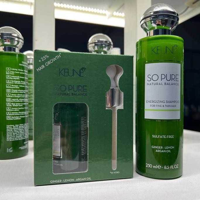 NEW Keune so pure energizing lotion / energizing shampoo 250ml / 75ml