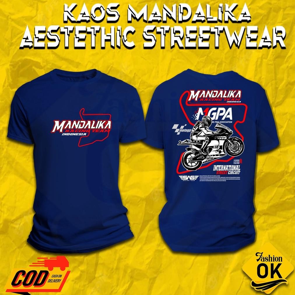 Promo Kaos Mandalika Racing Team Original T-Shirt Sirkuit Mandalika International Kaos Moto Gp Manda