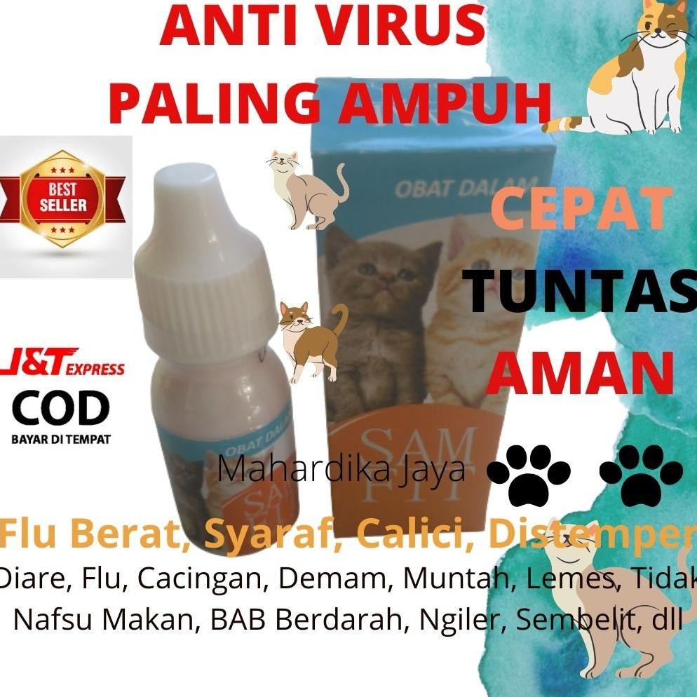 READY STOK Obat Diare Kucing Muntah Lemas Tidak Mau Makan Sakit Mencret Flu Kitten Dewasa Samfit Sam