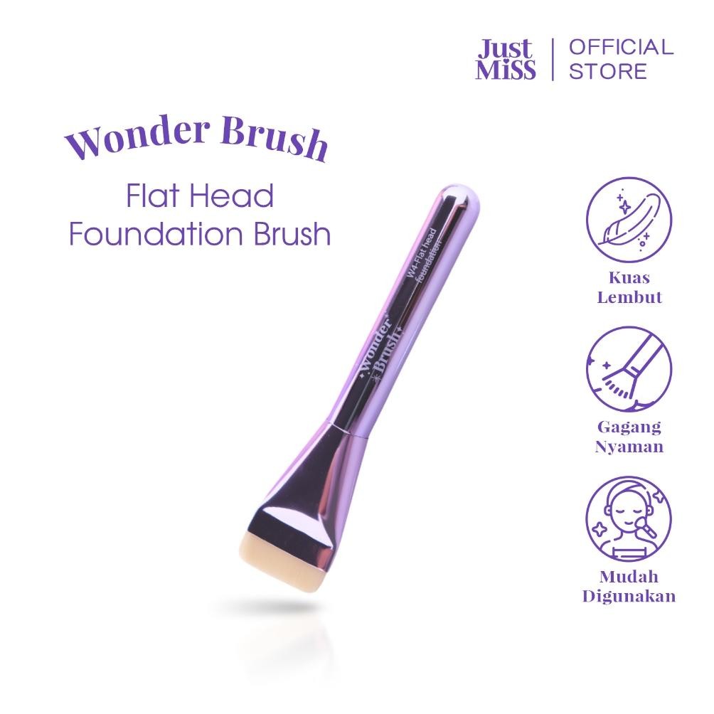 

baru just miss wonder brush flat head - kuas foundation 13.7 cm beauty accessory w-4