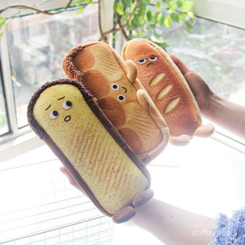 

Bread Pencil Case Student Personality Pencil Case Toast Bread Cartoon Food Creative Plush Pencil Bag