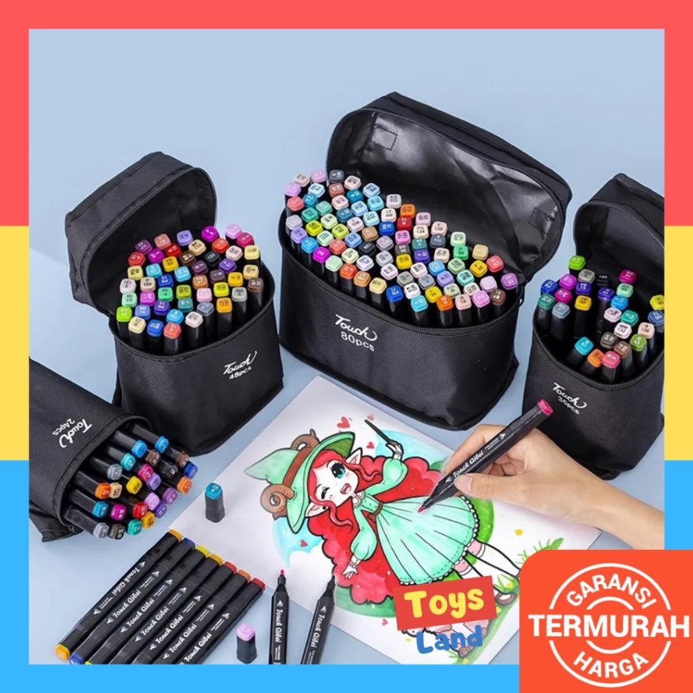 

baru touch marker sketsa set - spidol dual side untuk gambar & graffiti warna warni