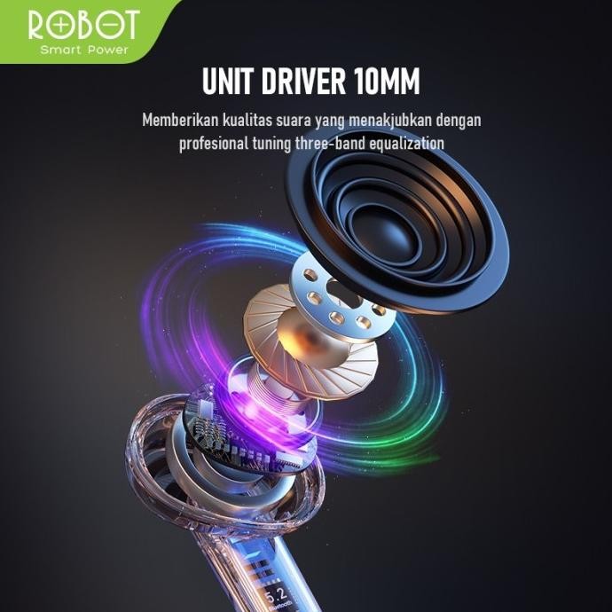 ROBOT T40NC Earphone Headset TWS Bluetooth For Android Iphone RB11