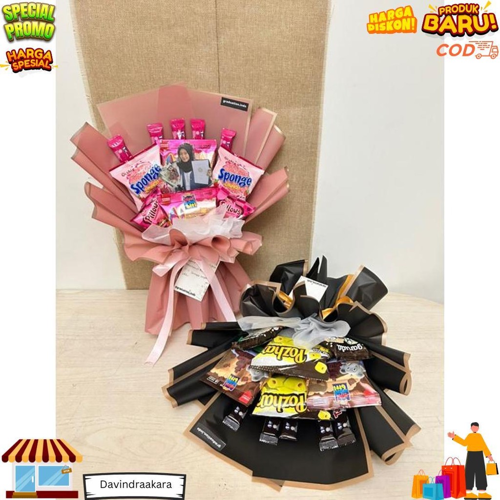 

Buket Snack Wisuda Dengan Snack Yang Bermacam Macam Promo Puncak