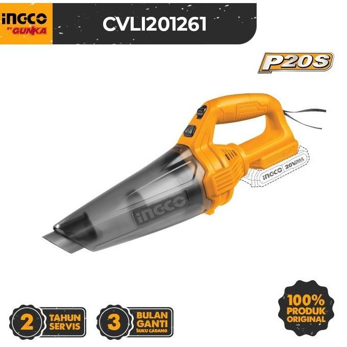 P20S Cordless Vacuum Cleaner (0.5 L) INGCO CVLI201261 Mesin Vakum Sedot Penyedot Debu Baterai Hand-H