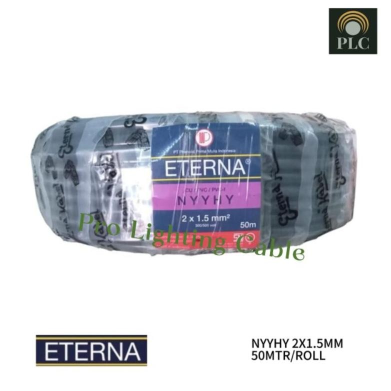 Kabel Eterna NYYHY 2X1.5 2X1,5 mm Rol 50 Meter RB11