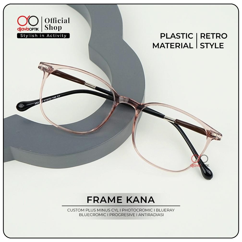 DJAVA OPTIK - Frame Kana - Kacamata Korea Kotak Plastik Lentur Terbaru Berkualitas