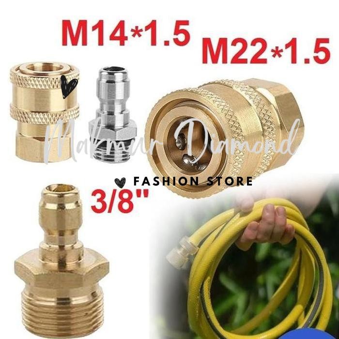 TERBARU.. COUPLER NEPEL ANGIN ADAPTOR M22 1/4 MALE M14X1.5 QUICK RELEASE