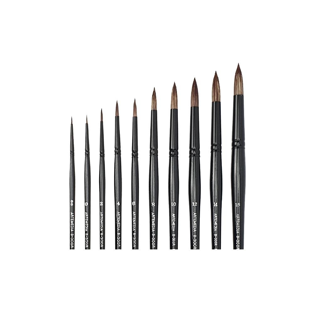 

baru artemedia b300r kuas lukis bulat | round mixhair brush artist profesional