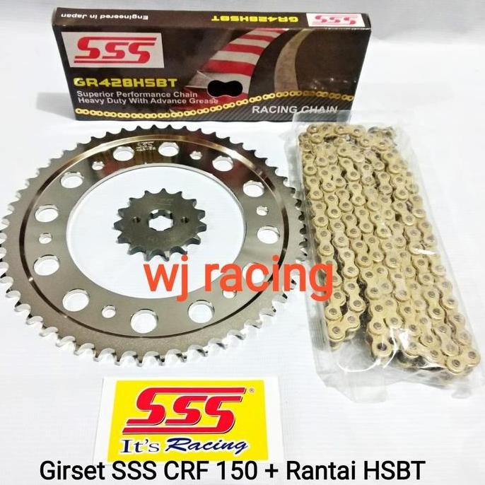 Gear Set SSS CRF 150 + Rantai SSS HSBT