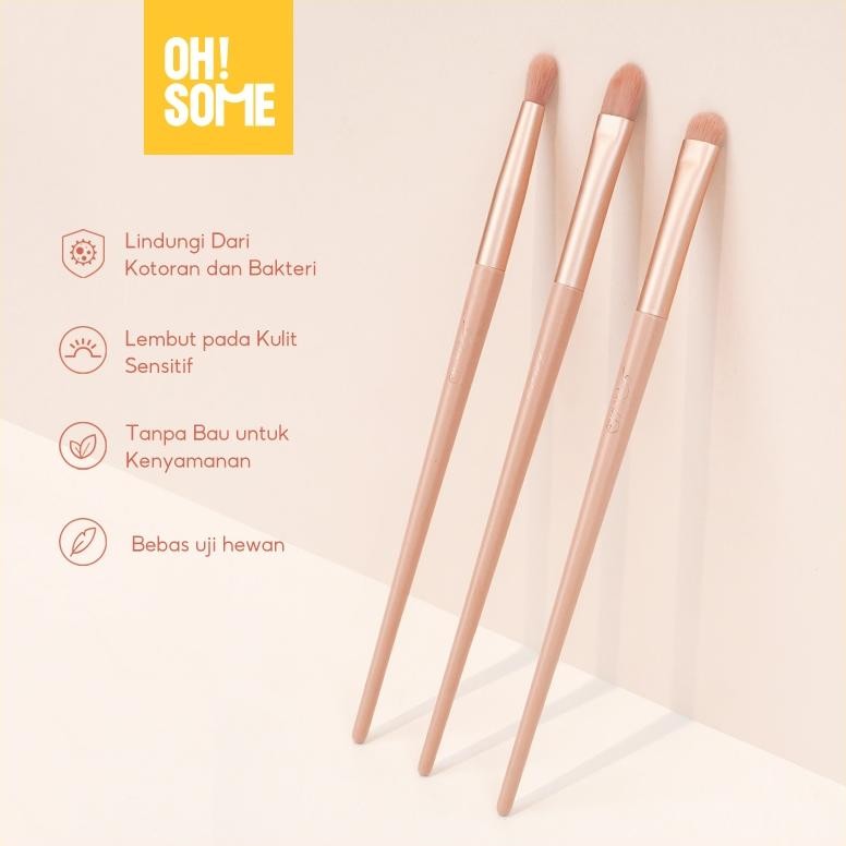 

baru ohsome la motti smokey eye brush kit | set kuas mata 3pcs limited edition