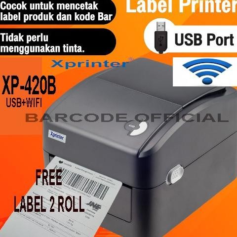 PRINTER XPRINTER PRINTER BARCODE THERMAL - LABEL PRINTER XPRINTER XP-420B SIZE 110MM - A6 PRINTER
