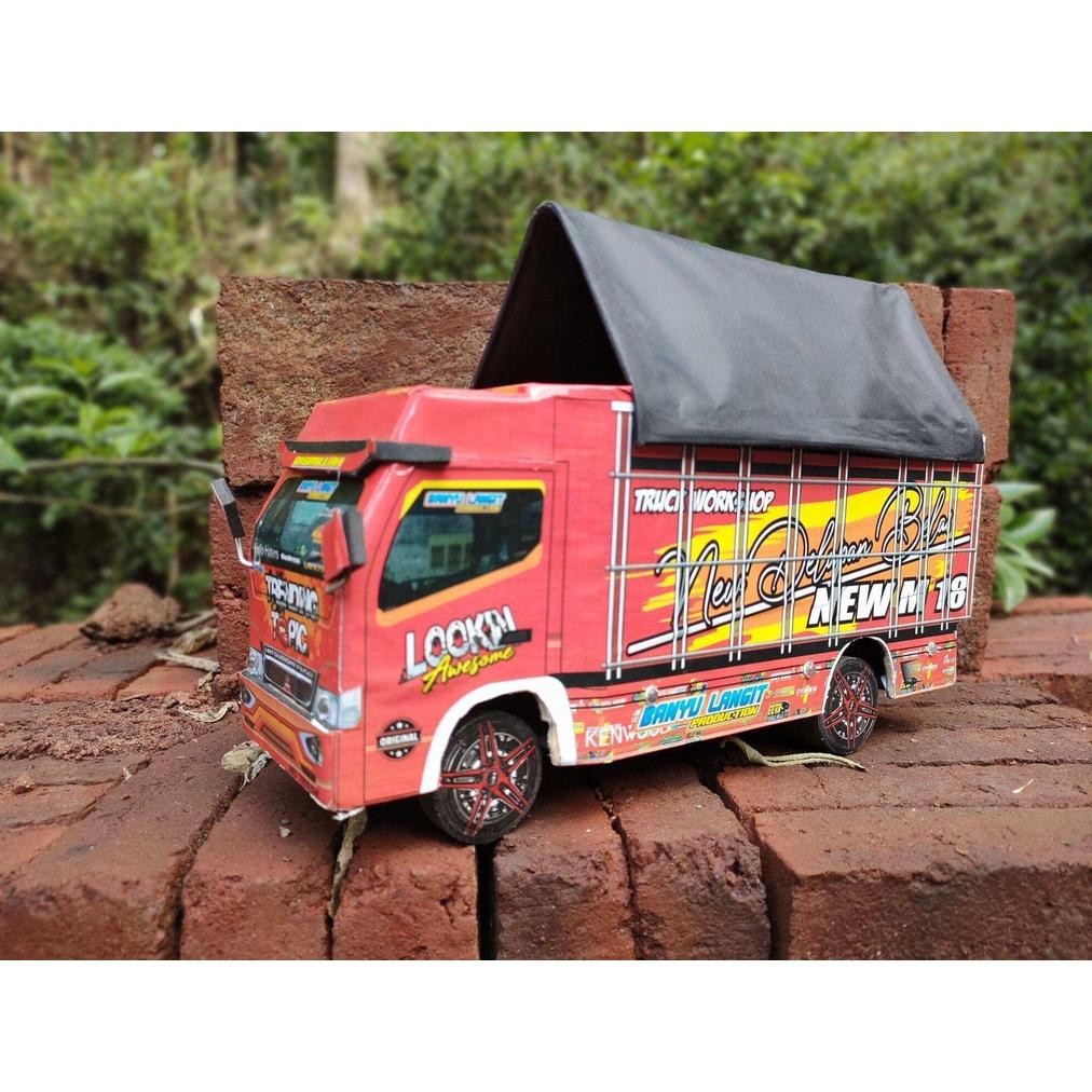 Miniatur Truk Oleng Permata Agung One Fire Hm Cabe Kayu Asli/Truk Oleng Murah Meledak