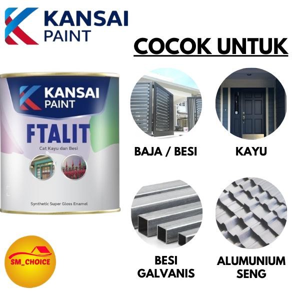 FTALIT CAT KAYU DAN BESI 1 KG CAT MINYAK 1KG KANSAI FTALIT CAT MINYAK