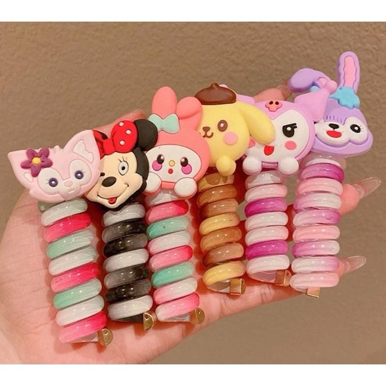 Kuncir Ikat Rambut Spiral Sanrio Lotso - Karet Kunciran Kepala Anak Lucu Karakter Tali Kuda Tinggi B