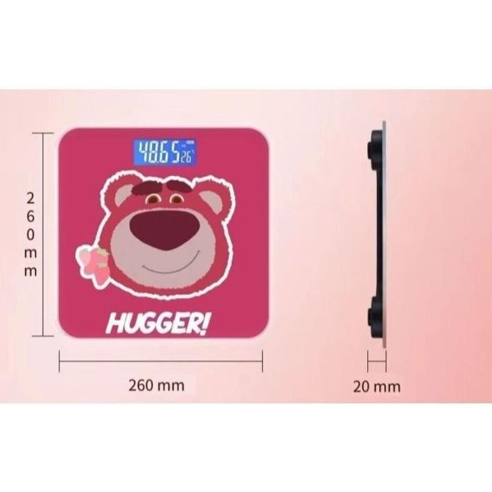 () Timbangan Badan Motif Lotso - Timbangan Badan Motif - Timbangan Badan Karakter Lucu - Timbangan B