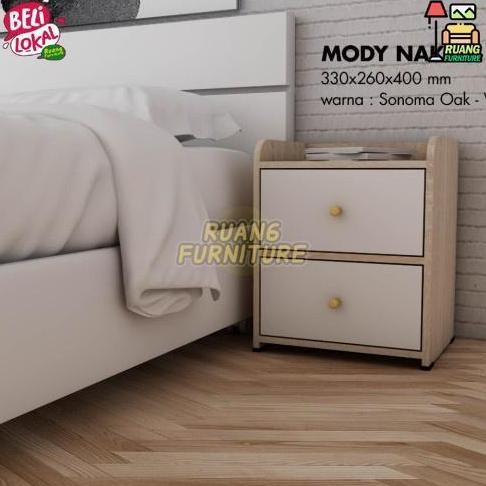 MEJA NAKAS 2 LACI MINI MEJA KAMAR TIDUR MINIMALIS PORTABLE LS