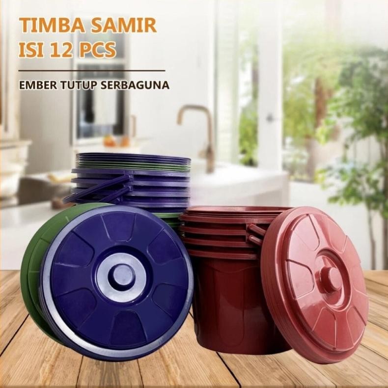(Isi 12Pcs) Timba Samir - Ember Sekat Hajatan Tutup Handle Lusinan Murah Berkat Modern Berkatan Baku