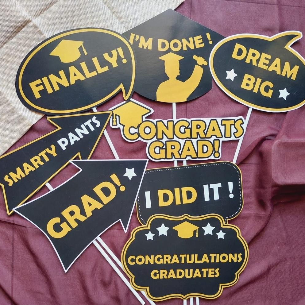 Photobooth Properti Foto Aesthetic Backdrop Wisuda