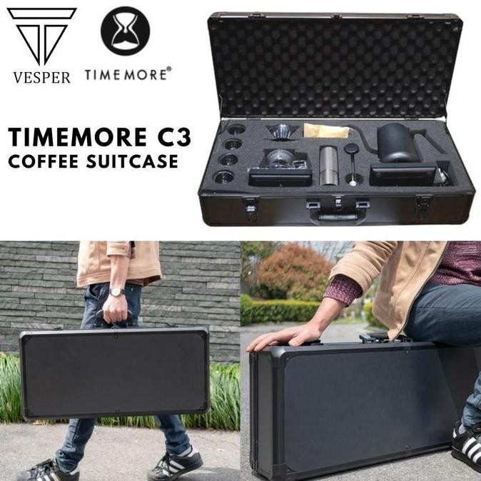 timemore coffee suitcase C3S / paket lengkap alat kopi set portable travel