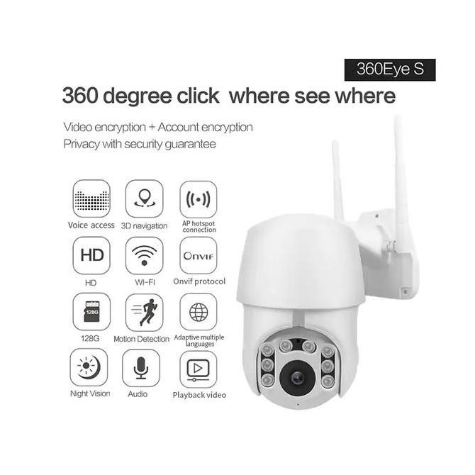 IP CAMERA CCTV OUTDOOR, 1080P, 2MP, APP: 360EYES MURAH ANTIMALING