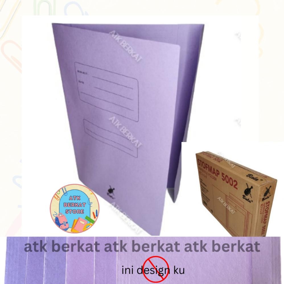 

TERLARIS [50 pcs] Map folder Kertas stopmap buffalo Biola 5002 tanpa Snel WARNA UNGU Siap kirim