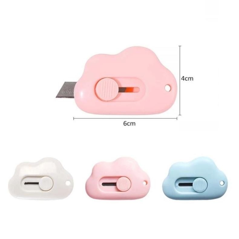

Cutter Mini Bentuk Awan Lucu Bone Papper Cut Pemotong Kertas Kater Mini Stok Baru