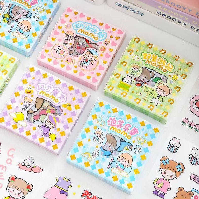 

Stiker Nono Mini Isi 100 Lembar Ukuran Sticker 8X8Cm Square Tempelan Lucu Hiasan Stock