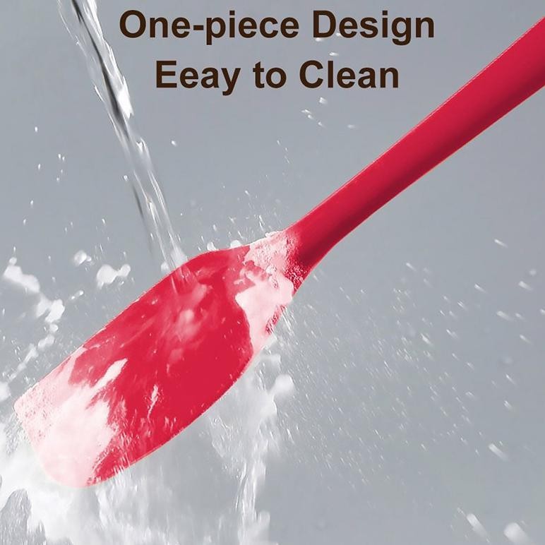 Spatula Bahan Plastik Silikon Sodet Anti Lengket Tahan Panas Sekol Kue New Product