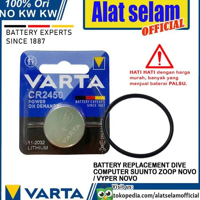 TERMURAH - Battery Replacement Kit Oring Dive Computer Suunto Zoop Novo / Vyper Novo Baterai Lithium