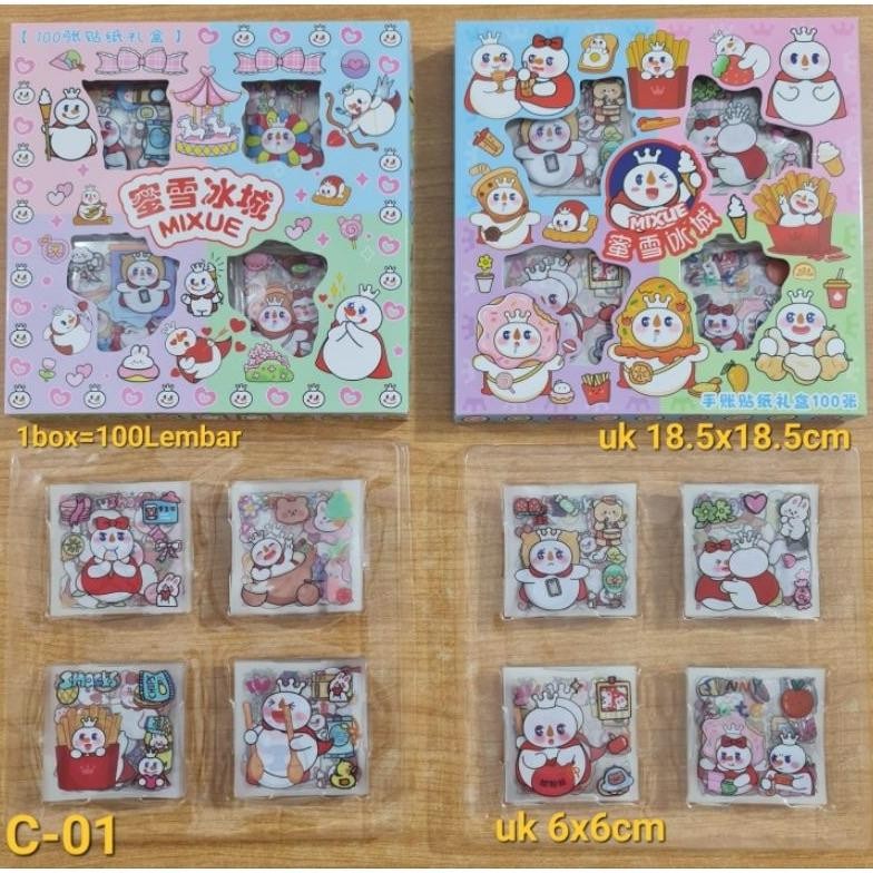 

Stiker Mixue 100 Lembar Per Box Biru Pink Mix Warna 4 Skat Best Seller