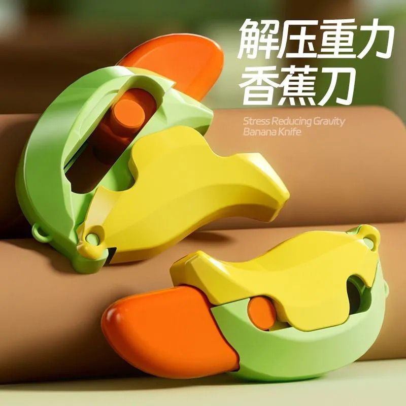 Pisau Tarik Pisang Gravitasi/Mainan Penghilang Stres Pisau Pisang Wortel