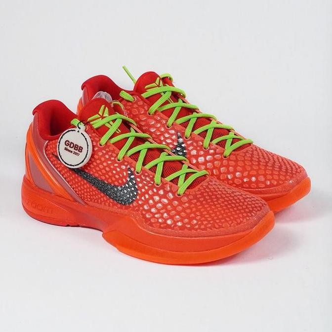 (Expert) Zoom Kobe 6 Protro Reverse Grinch 23 Bright Crimson Red Electric Green