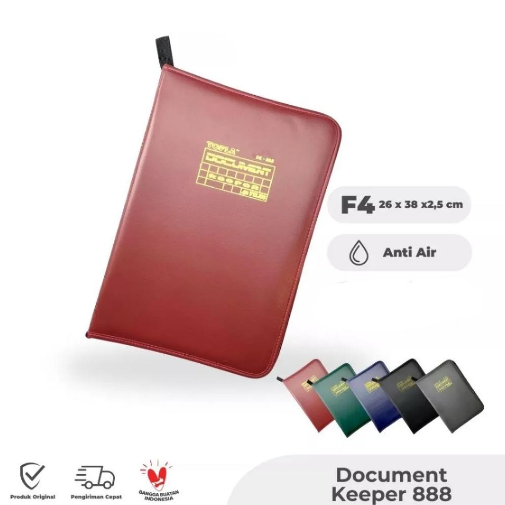 

READY STOK Map Ijazah Resleting Kulit Anti Air Isi 20 40 60 Lembar F4 - Dokumen Keeper Topla Folio - Document Keeper - Tempat Ijasah Siap kirim